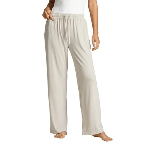 New! Natori Lounge Pants Size Small Beige Black PJ Pants Casual Neutral Relaxed - Picture 8 of 12